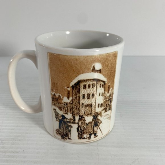 Tams Made in England Shakespears Globe Souvenir Mug 10 oz Coffee Tea White Brown - Picture 4 of 8